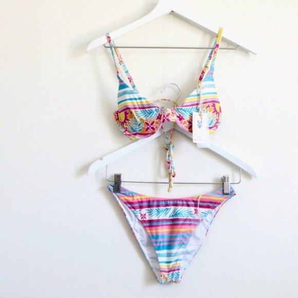 NEW! Kenny Flowers Mayakoba Underwire Bikini Top and Bottom Set SZ M - Picture 9 of 16